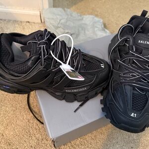 Balenciaga Men's Black Mesh track Sneakers